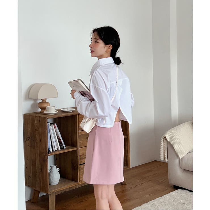 バックスリットショートブラウス | by muni:r | 詳細画像15 