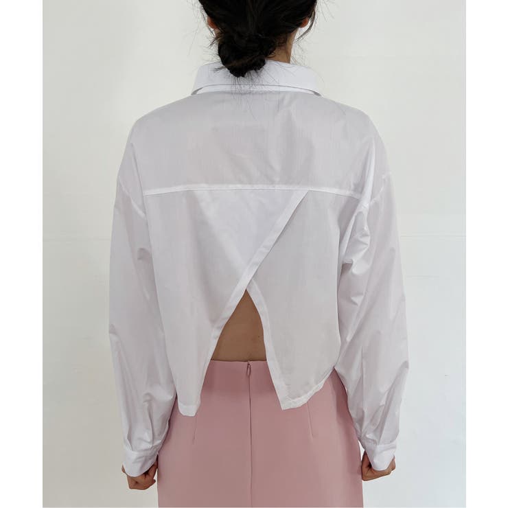 バックスリットショートブラウス | by muni:r | 詳細画像18 