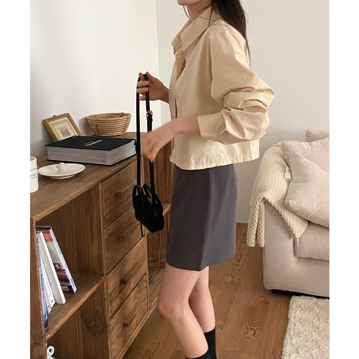 バックスリットショートブラウス | by muni:r | 詳細画像23 