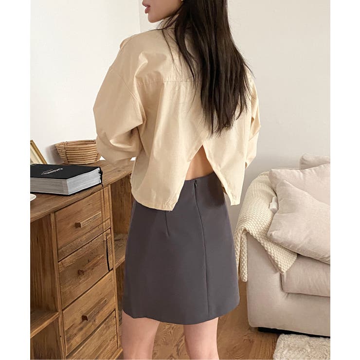 バックスリットショートブラウス | by muni:r | 詳細画像28 