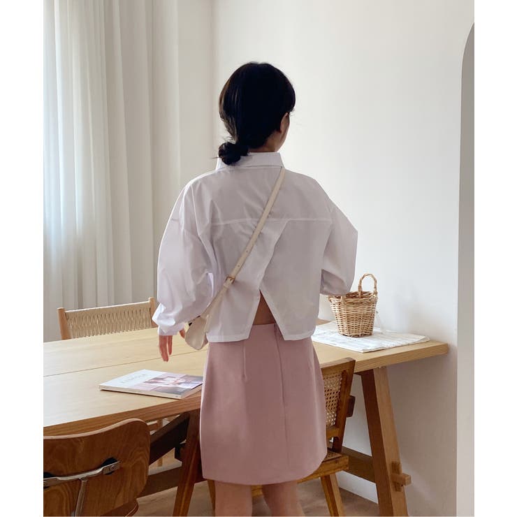 バックスリットショートブラウス | by muni:r | 詳細画像3 