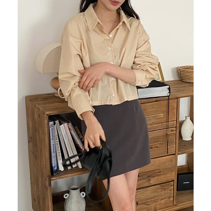 バックスリットショートブラウス | by muni:r | 詳細画像33 