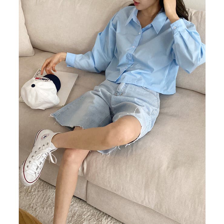 バックスリットショートブラウス | by muni:r | 詳細画像35 