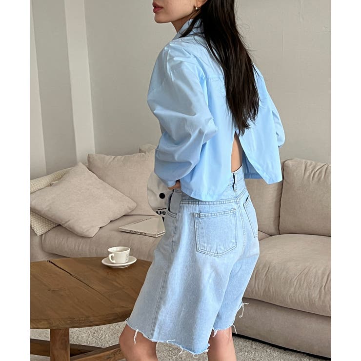 バックスリットショートブラウス | by muni:r | 詳細画像42 