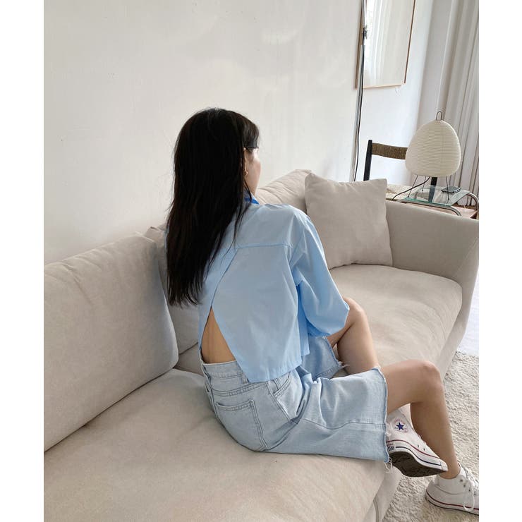 バックスリットショートブラウス | by muni:r | 詳細画像46 