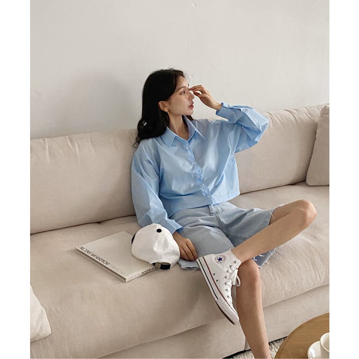 バックスリットショートブラウス | by muni:r | 詳細画像47 