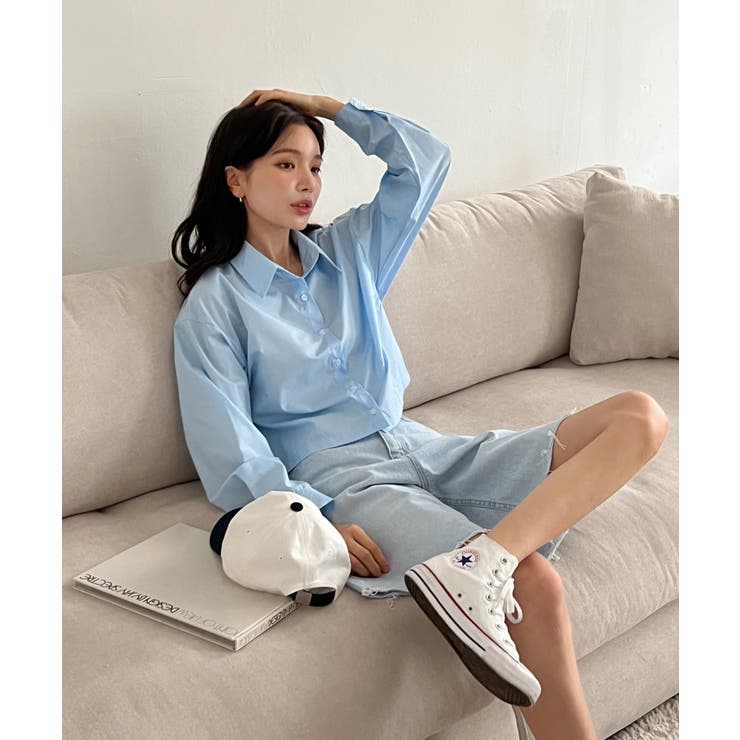 バックスリットショートブラウス | by muni:r | 詳細画像49 