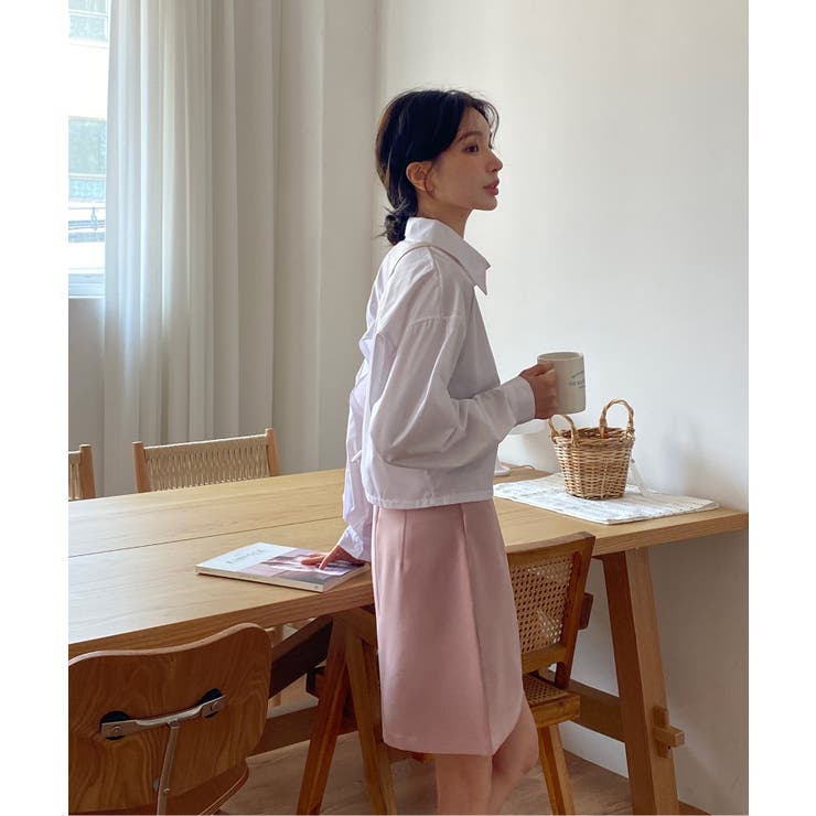 バックスリットショートブラウス | by muni:r | 詳細画像6 