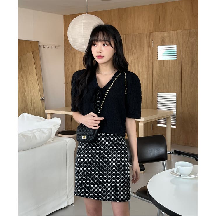 エンボスリボン2WAYパフブラウス | by muni:r | 詳細画像14 