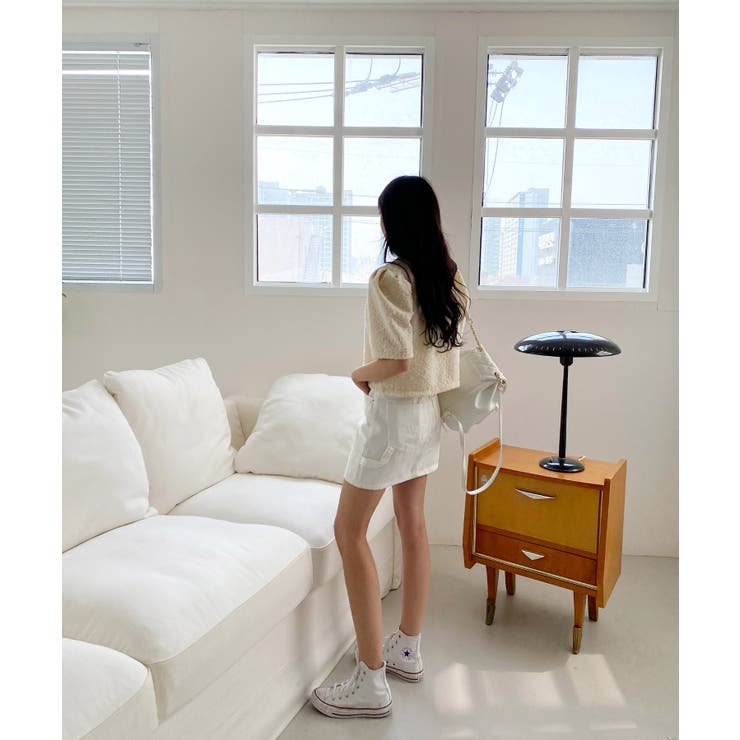 エンボスリボン2WAYパフブラウス | by muni:r | 詳細画像22 