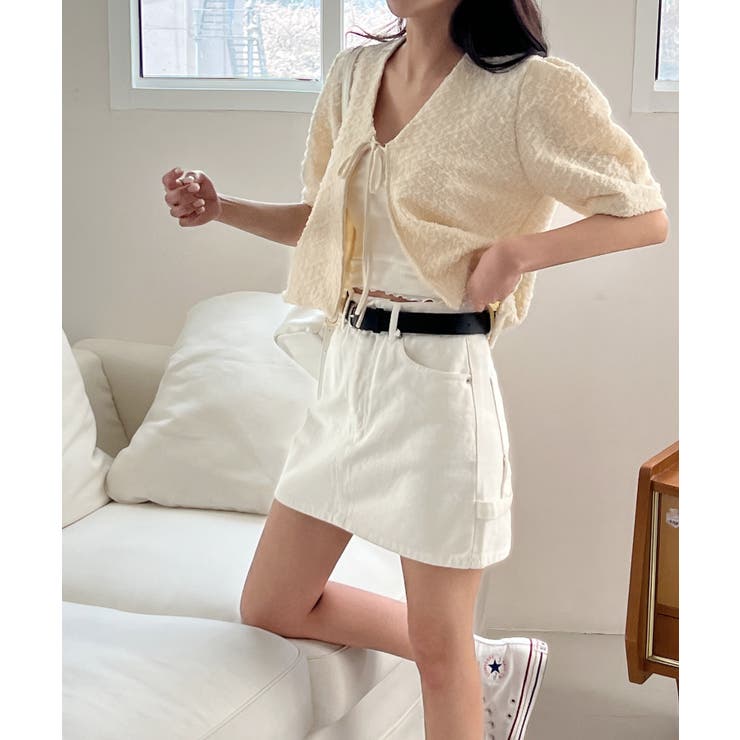 エンボスリボン2WAYパフブラウス | by muni:r | 詳細画像24 