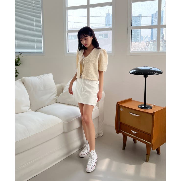 エンボスリボン2WAYパフブラウス | by muni:r | 詳細画像27 