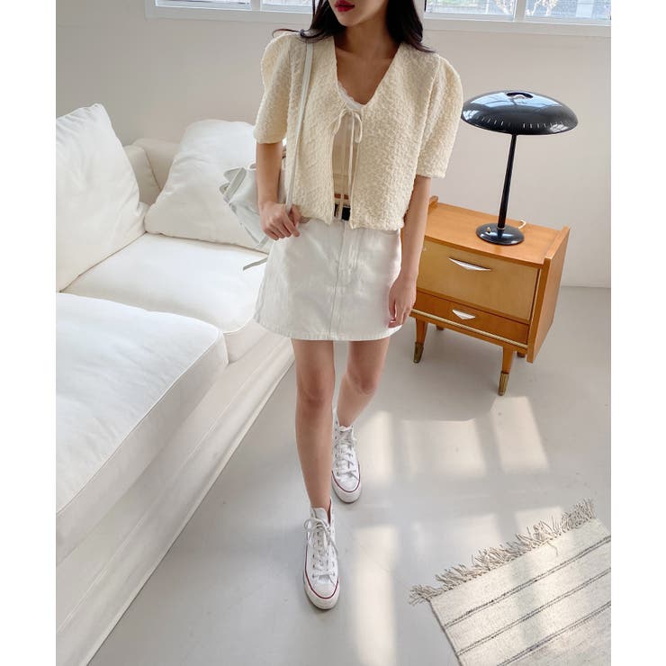 エンボスリボン2WAYパフブラウス | by muni:r | 詳細画像28 