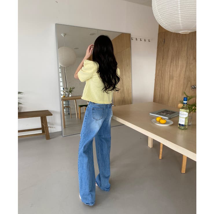 エンボスリボン2WAYパフブラウス | by muni:r | 詳細画像36 