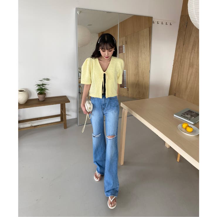 エンボスリボン2WAYパフブラウス | by muni:r | 詳細画像38 