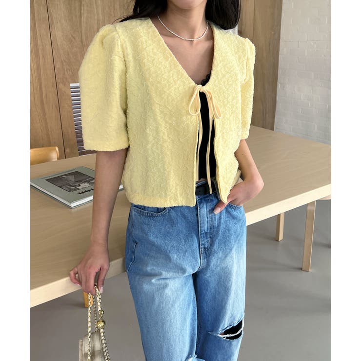 エンボスリボン2WAYパフブラウス | by muni:r | 詳細画像40 