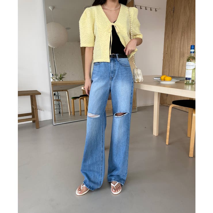 エンボスリボン2WAYパフブラウス | by muni:r | 詳細画像41 