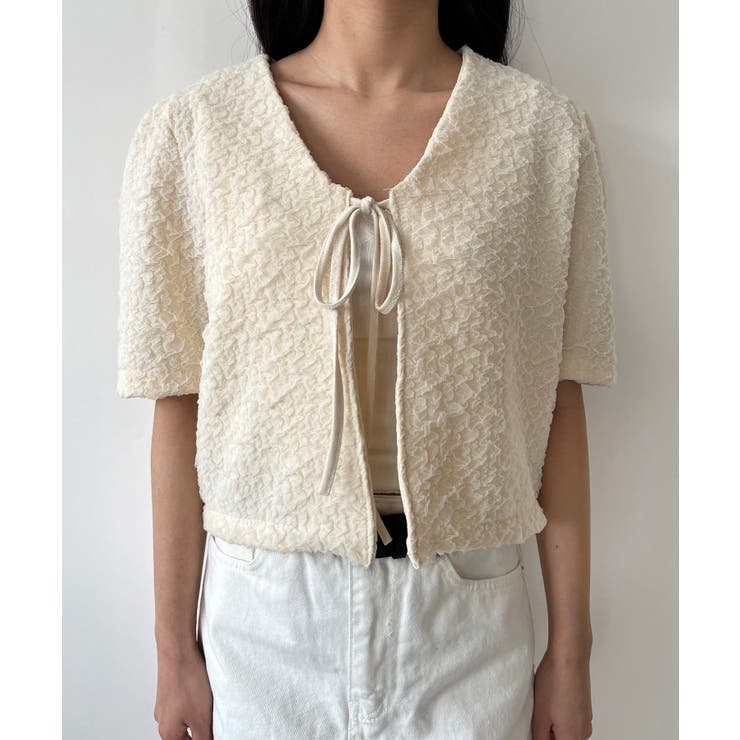 エンボスリボン2WAYパフブラウス | by muni:r | 詳細画像46 