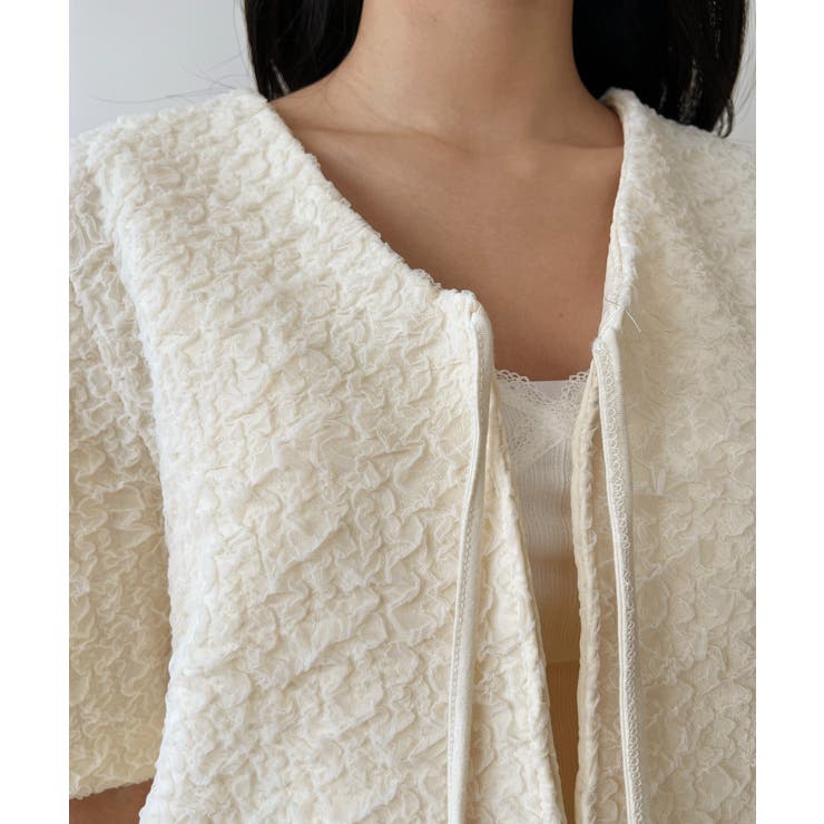 エンボスリボン2WAYパフブラウス | by muni:r | 詳細画像49 