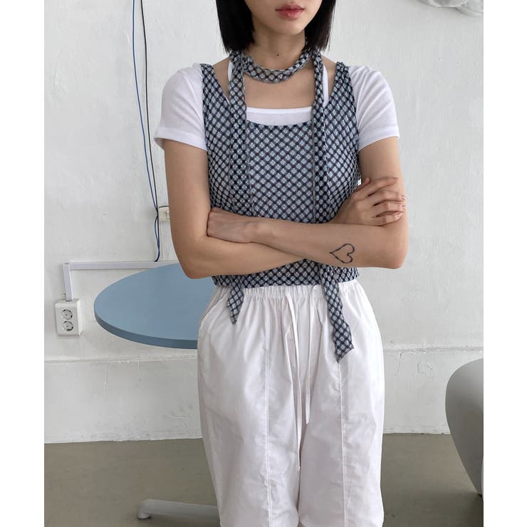 ホルターストラップクロップドTシャツ[品番：FROW0001082]｜by