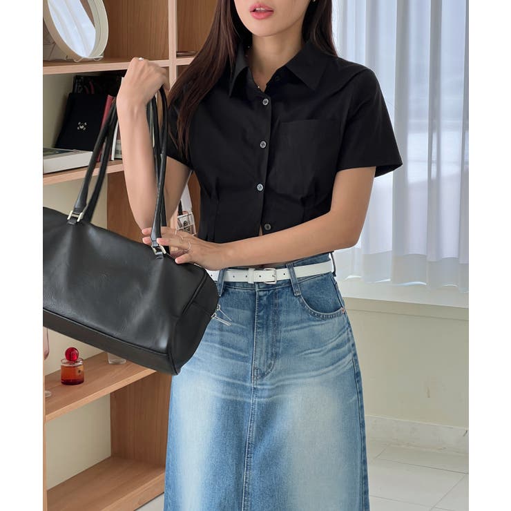 ユニークウォッシングデニムロングスカート | by muni:r | 詳細画像3 