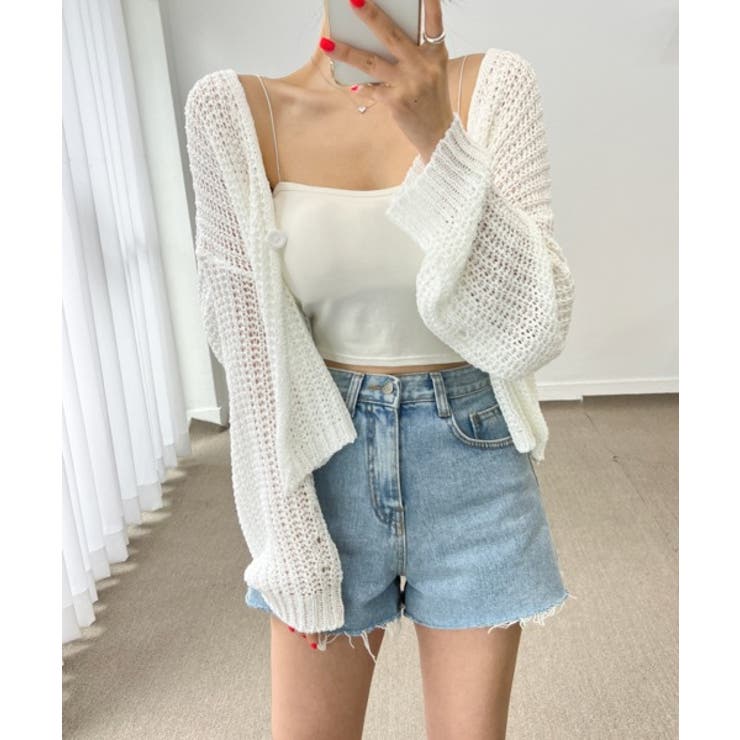 ルーズフィットシースルーカーディガン | by muni:r | 詳細画像1 