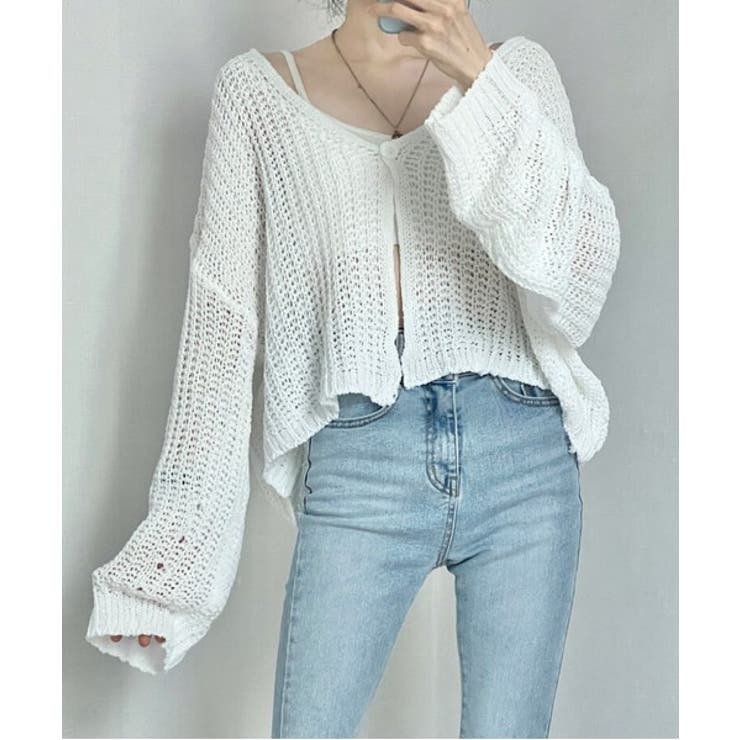 ルーズフィットシースルーカーディガン | by muni:r | 詳細画像10 