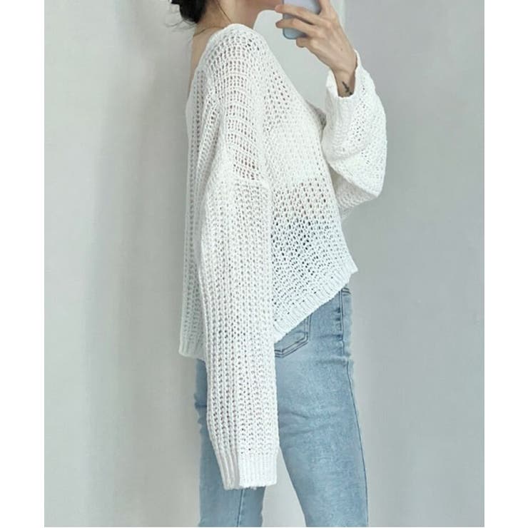 ルーズフィットシースルーカーディガン | by muni:r | 詳細画像2 