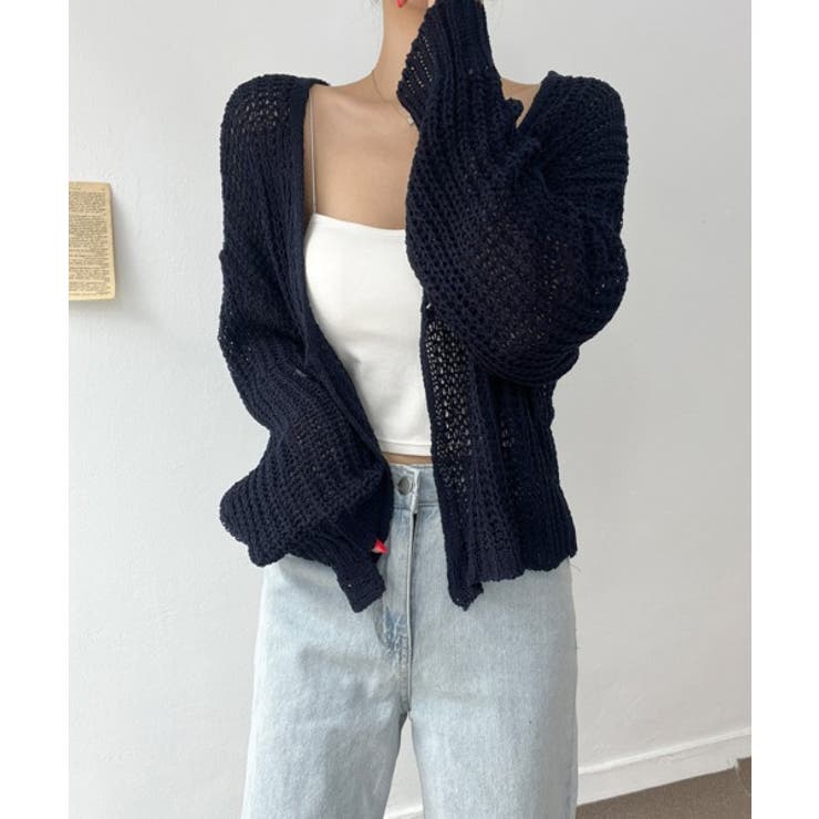 ルーズフィットシースルーカーディガン | by muni:r | 詳細画像28 