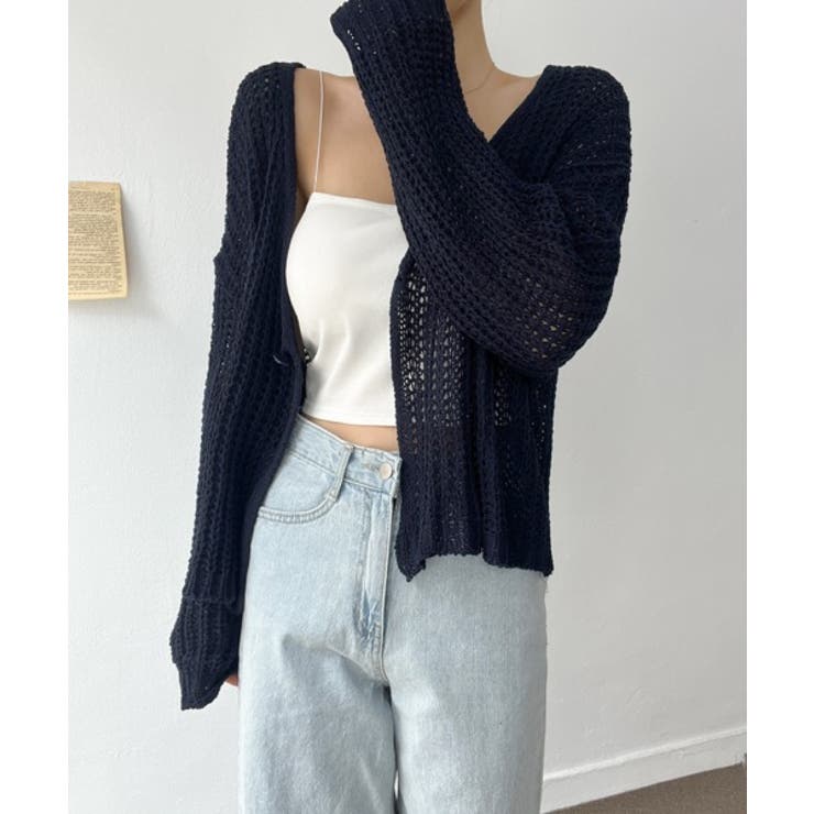 ルーズフィットシースルーカーディガン | by muni:r | 詳細画像30 