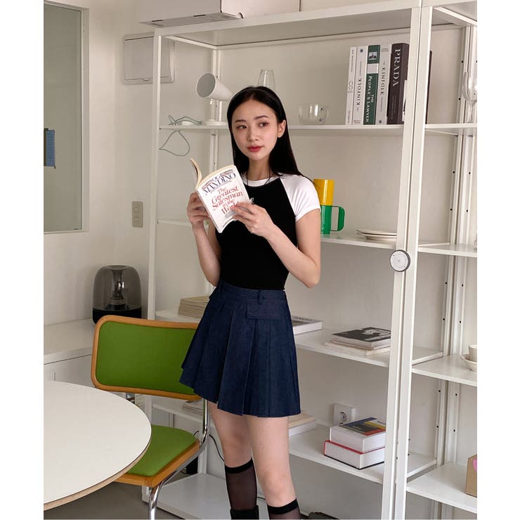 デニムポケットプリーツミニスカート | by muni:r | 詳細画像21 