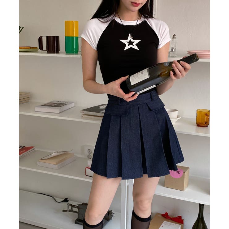 デニムポケットプリーツミニスカート | by muni:r | 詳細画像22 