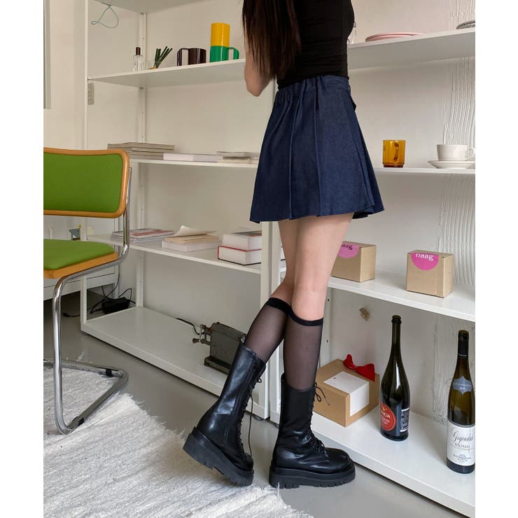 デニムポケットプリーツミニスカート | by muni:r | 詳細画像25 