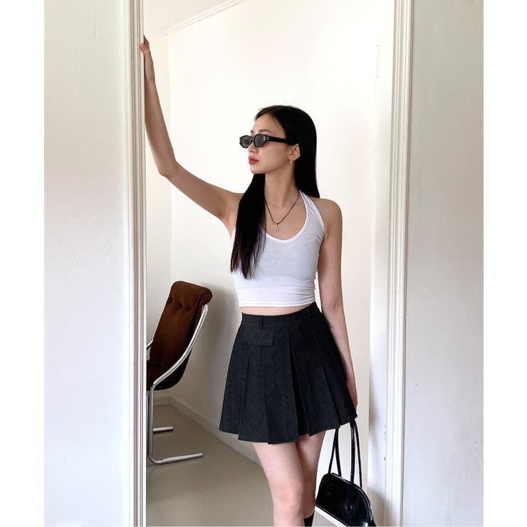 デニムポケットプリーツミニスカート | by muni:r | 詳細画像3 