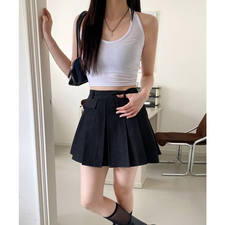 デニムポケットプリーツミニスカート | by muni:r | 詳細画像4 