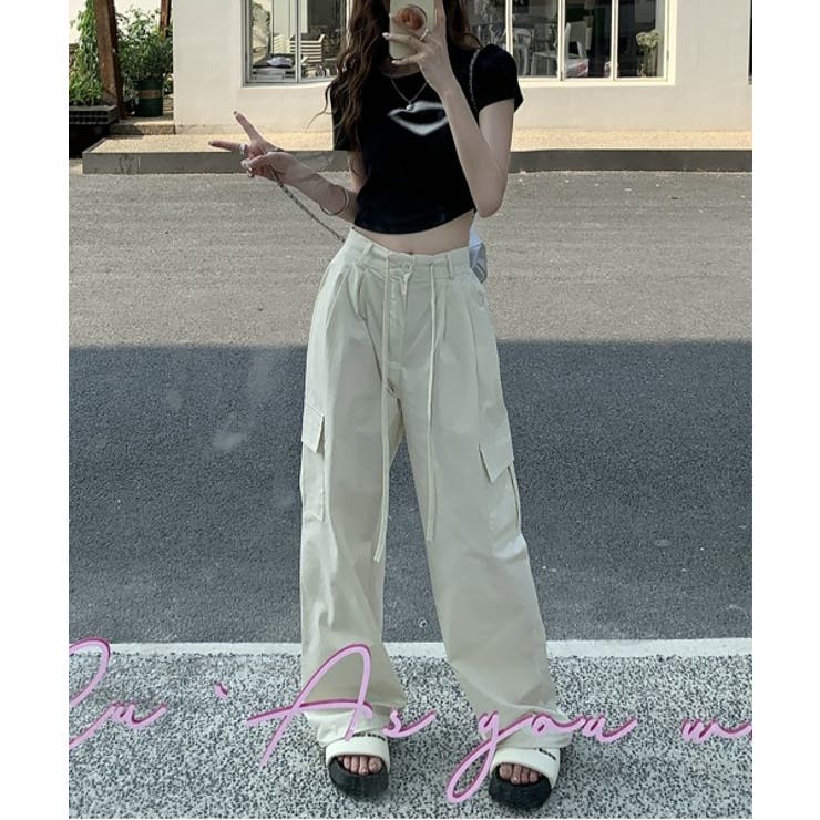 トレンドカーゴストリングパンツ | by muni:r | 詳細画像13 