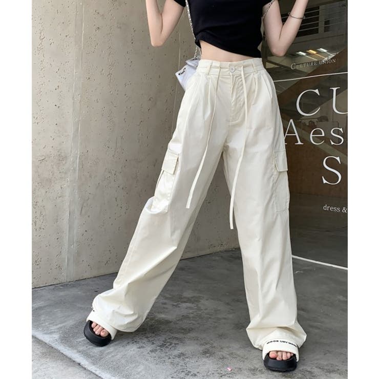 トレンドカーゴストリングパンツ | by muni:r | 詳細画像21 