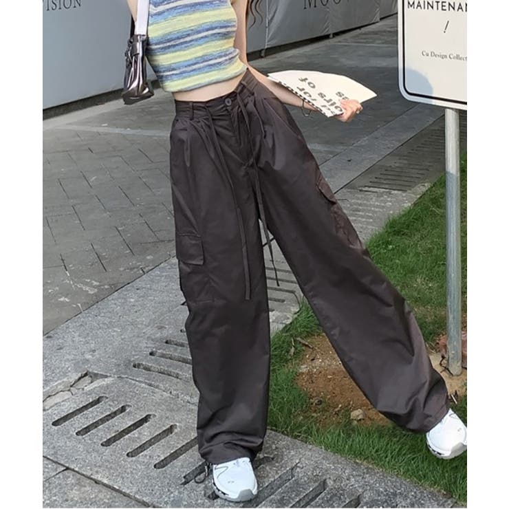 トレンドカーゴストリングパンツ | by muni:r | 詳細画像37 