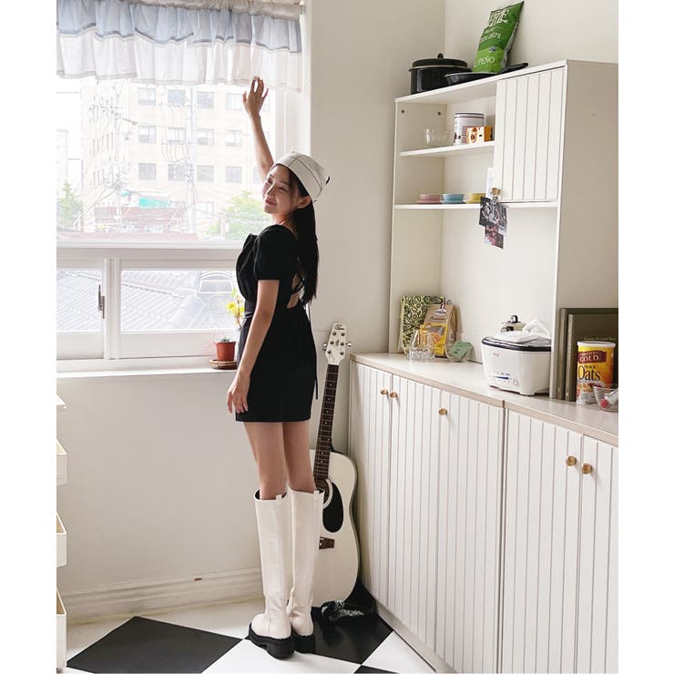 バックポイントシャーリングミニワンピース | by muni:r | 詳細画像21 