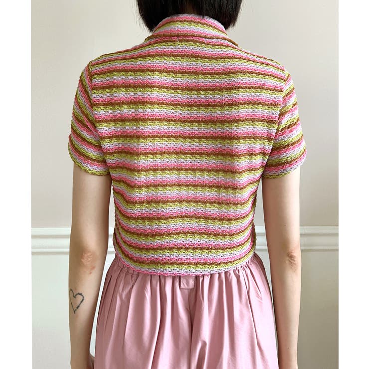 ストライプジップアップTシャツ | by muni:r | 詳細画像48 