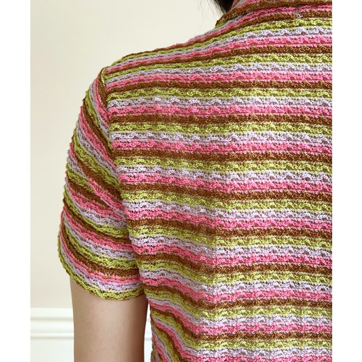 ストライプジップアップTシャツ | by muni:r | 詳細画像49 