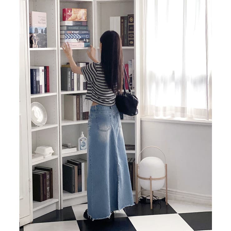 ストライプジップアップTシャツ | by muni:r | 詳細画像9 