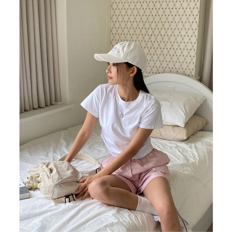 シャーリングクロップド半袖Tシャツ | by muni:r | 詳細画像2 