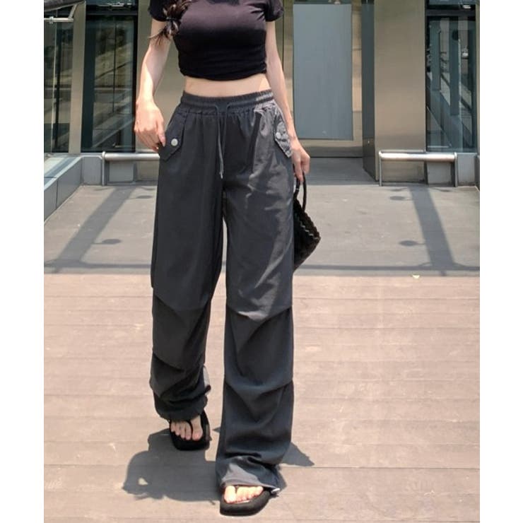 ストラップバンディングワイドロングパンツ | by muni:r | 詳細画像10 