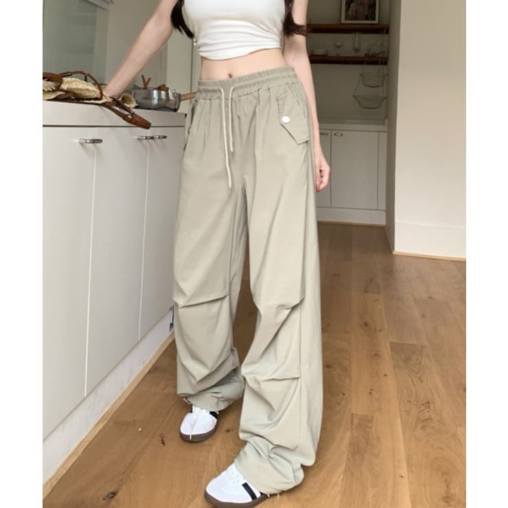 ストラップバンディングワイドロングパンツ | by muni:r | 詳細画像13 