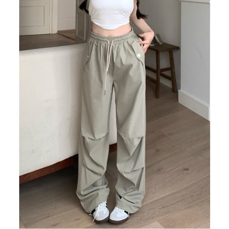 ストラップバンディングワイドロングパンツ | by muni:r | 詳細画像14 