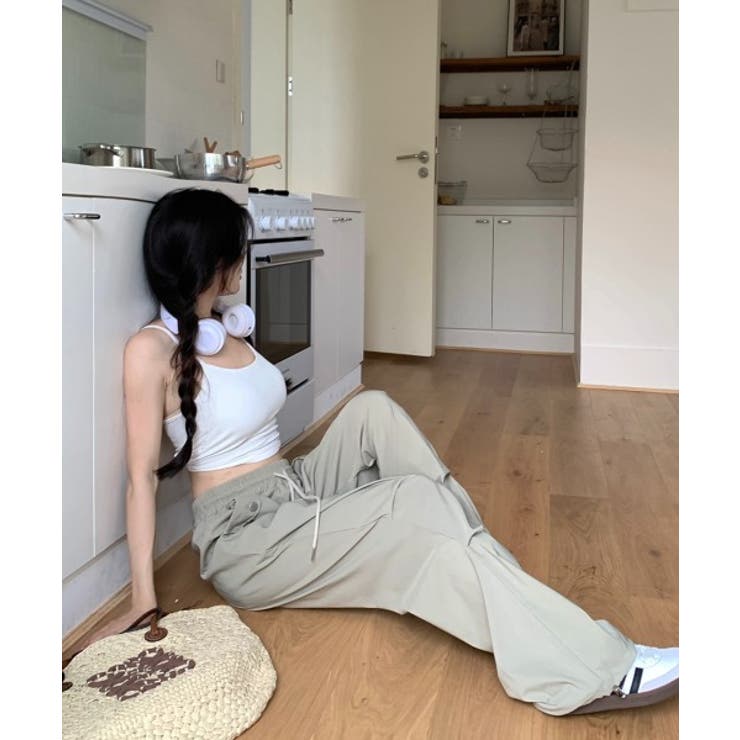 ストラップバンディングワイドロングパンツ | by muni:r | 詳細画像15 