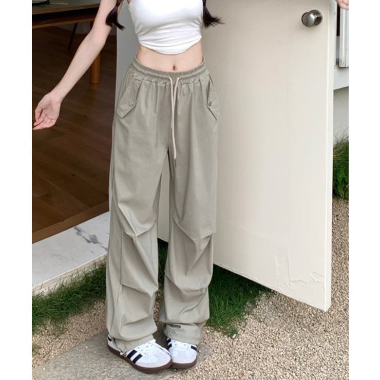 ストラップバンディングワイドロングパンツ | by muni:r | 詳細画像16 