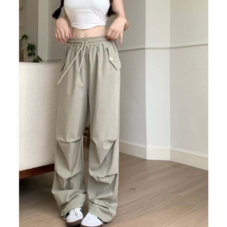 ストラップバンディングワイドロングパンツ | by muni:r | 詳細画像17 