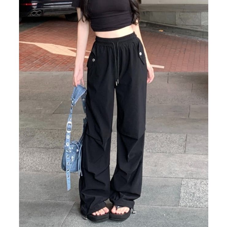 ストラップバンディングワイドロングパンツ | by muni:r | 詳細画像2 